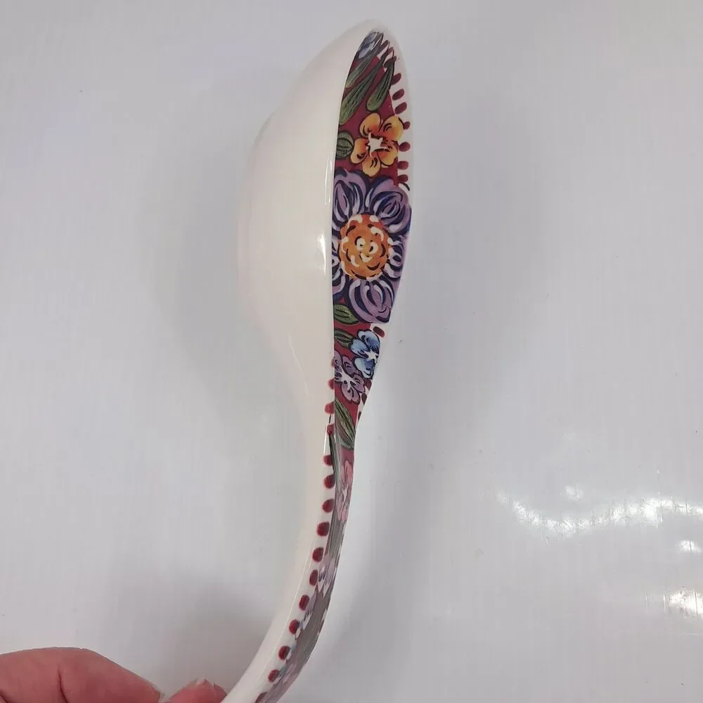 Dolly Parton Spoon rest red Garden floral Country flowers ceramic earthenware